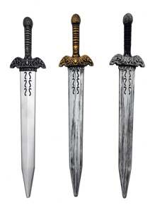 1 thanh kiếm La Mã thời trung cổ bằng nhựa thổi khuôn cổ điển, đạo cụ Halloween, đạo cụ nhập vai, đạo cụ biểu diễn sân khấu, đạo cụ COS, quà tặng trò chơi ngoài trời - Nhiều màu - Xem 1