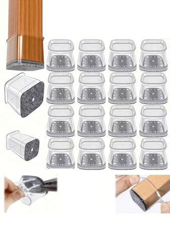 4 件装圆形/方形热销凳子桌椅脚垫脚套硅胶椅腿保护套静音耐磨椅脚