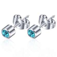 1 Paar rostfreie Stahlohrringe Piercings Nieten 4mm Hypoallergen für Piercings, Werkzeug-Sets, Geburtsstein Ohrstecker, Tragus, Knorpel Schmuck