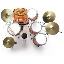 John Bonham, Tribute Vistalite Transparent Amber Mini Drum Set Replica Collectible - Multicolor - View 3