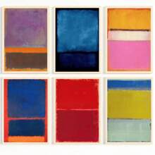 1pc Mark Rothko Museum Exhibition Modern Abstract Art Poster Canvas Painting Wall Prints Picture For Living Room Home Decor No Frame - Multicolor - View 2