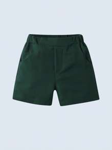 BOARNSEORL 2pcs Young Boys' Striped Short Sleeve Shirt And Shorts Set, Suitable For Birthday, Party, Vacation - Green - View 5