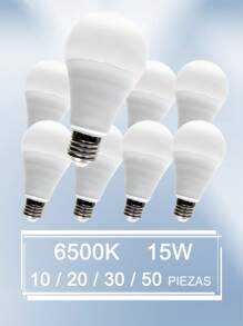 Pack Of 10/20/30/50 5W/7W/9W/12W/15W/18W/21W 6500K LED Energy Saving Bulbs, E27 Base, Non-Dimmable