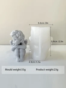 1 Khuôn silicon hình thiên thần nhỏ Khuôn nến ba chiều Khuôn silicon nến thiên thần nhỏ Khuôn thạch cao xà phòng fondant - Thích hợp để trang trí nhà cửa, lò sưởi, phòng khách, trang trí trung tâm, văn phòng, quà tặng ngày lễ tình nhân, bộ nến, nến thơm, quà tặng bạn bè, quà tặng phụ nữ - Trắng - Xem 15