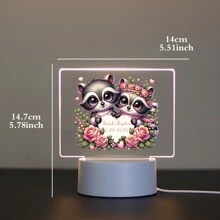 1 st NIEUW Aangepast Led-bord 3D Led-nachtlampje Kleurveranderend, Romantische twee bruine beren 3D Led optische illusie tafellamp, Perfect cadeau voor Valentijnsdag om hem of haar te geven, 7 kleurveranderende RGB-sfeerverlichting voor slaapkamer thuis nachtkastje gamekamer decor