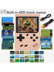1pc Macaron Mini 400 In 1 Retro Classic Handheld Game Console Retro Arcade Games Halloween Games - Multicolor - View 11