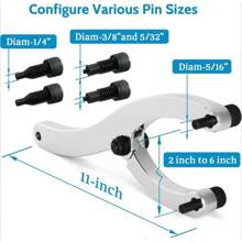 Chromium Plating Color Heavy Gland Nut Wrench With A Handle Equipped With 5/32in 1/4in  5/16in  And 3/8in  Pins Along With Gloves And Towels This Adjustable Spanner Wrench Is Designed For Removing Hydraulic Cylinders
