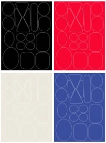 18件装自粘防水羽绒服补丁 各种几何图案卡通补丁 羽绒服破洞修补 服装装饰