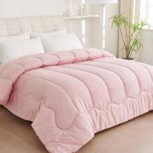 Shoppe house - Edredón Nórdico Doble Cara Estampado, Relleno Nórdico, Edredón de Microfibra, Microfibra Suave, Antiácaro, Hipoalergénico, Transpirable, Moderno, Ligero (Sin Cojin) - Rosa - Ver 1