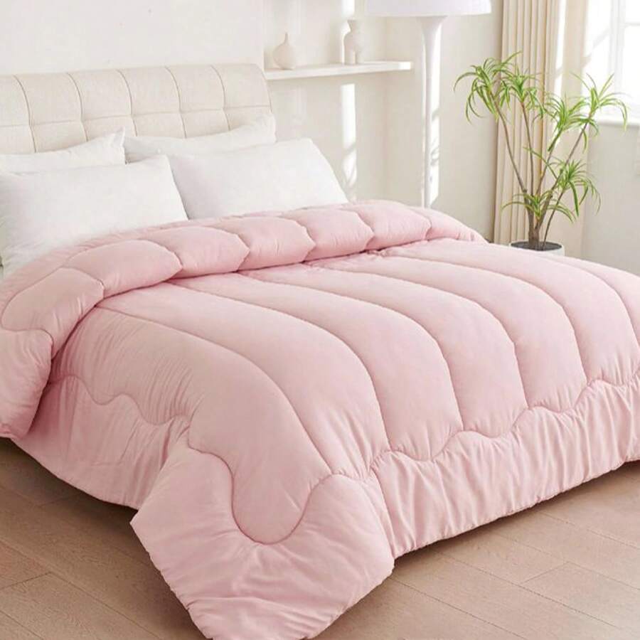 Shoppe house - Edredón Nórdico Doble Cara Estampado, Relleno Nórdico, Edredón de Microfibra, Microfibra Suave, Antiácaro, Hipoalergénico, Transpirable, Moderno, Ligero (Sin Cojin) - Rosa - Ver 1