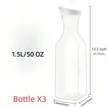 6 Packs 13.6 OZ (400 Ml) Clear PET Plastic Juice Bottles With Black Lids- Plastic Smoothie Bottles Ideal For Juice, Milk And Other Beverage,Empty Plastic Juice Bottles With Leak-Proof Caps Clear Water Bottle, For Outdoor, Camping