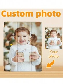 Customized IPad Case And Personalized Tablet PC Case, Unique IPad 10th Gen 10.9 Inch Case, DIY Family, Couple, Pet Customized Gift, Photo Customized, Tablet Protective Case, Happy Ramadan, Happy Holiday - Tri-fold Pen Tray - View 2