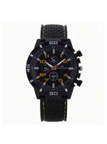 Set de 5 piezas de regalo para hombres que incluye reloj de cuarzo falso casual, billetera, gafas de sol, llavero y cinturón