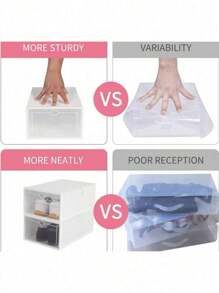 3/ 6 /12 Pzas Zapatera Organizador Armable Apilable Tenis Tacones Botas,3/ 6 /12 Zapatera Organizador Armable Apilable Tenis Tacones Botas,Zapatos tolas las tapas son blancas Apilable de Transparente, Zapatera Organizador a Prueba de Polvo, Zapatero con Solapa Transparente, Caja Zapatera Puede Utilizarse por Separado, Ahorro de Espacio