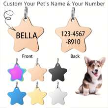 Customized Pet ID Tag, Cat & Dog Tag, Personalized Cat & Dog Puppy Pet Name Pendant, Collar Pendant, Pet Accessory Skeleton Paw Print Pendant, Perfect Pet Gift, Suitable For Outdoor, Wedding And Party, Prevent Pet Loss! - 彩色 - 查看 10