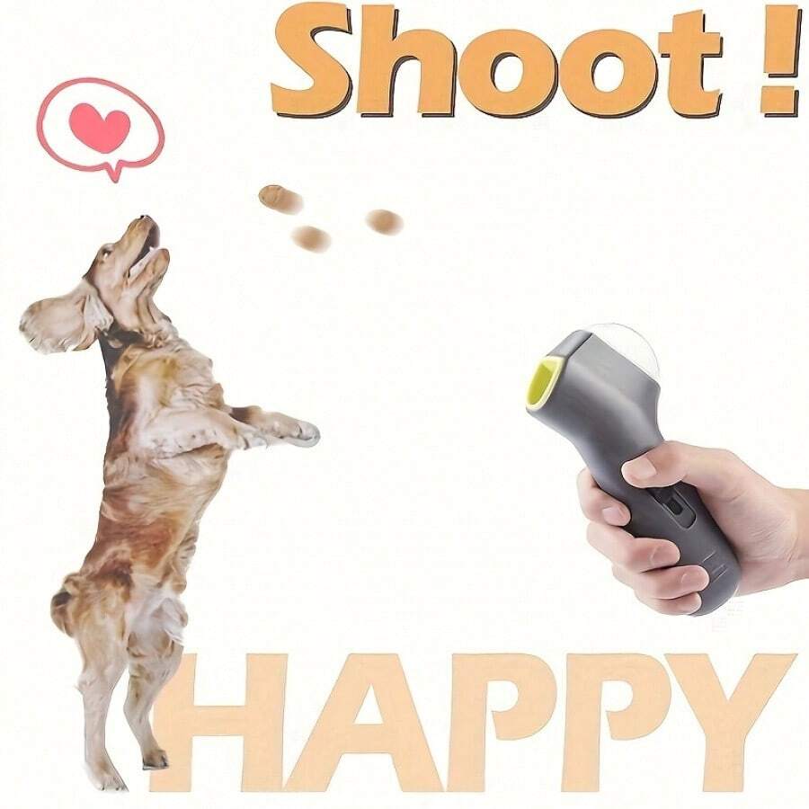Pet Treat Launcher - Plastic, Ergonomic Handle, Battery-Free