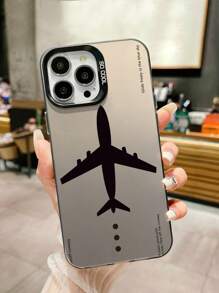 1pc Creative Airplane Pattern Shock-Proof Phone Case Compatible With IPhone 11, 12, 13, 14, 11 Pro Max, 12 Pro Max, 13 Pro Max, 14 Pro Max, XR, 15, 15 Pro, 15 Pro Max, And Galaxy A05, A15, A25, A35, A53, A54, A55, S23, S24 - Multicolor - View 3