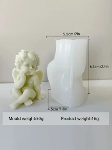 1 Khuôn silicon hình thiên thần nhỏ Khuôn nến ba chiều Khuôn silicon nến thiên thần nhỏ Khuôn thạch cao xà phòng fondant - Thích hợp để trang trí nhà cửa, lò sưởi, phòng khách, trang trí trung tâm, văn phòng, quà tặng ngày lễ tình nhân, bộ nến, nến thơm, quà tặng bạn bè, quà tặng phụ nữ - Trắng - Xem 10