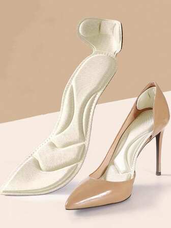 1 par de zapatos de tacón alto con suela blanda y cómoda, que no se caen y permiten estar de pie durante mucho tiempo sin cansarse, con acolchado completo y resistente al desgaste del pie