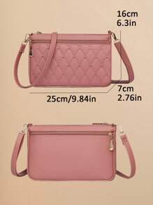 1 túi xách nữ Lingge Love Style, Túi đeo vai thời trang, dễ thương và tươi mới, Túi đeo chéo màu đen, Túi máy ảnh thời trang và đơn giản, Tay nghề thủ công tinh tế, Nhiều lớp, dung lượng lớn, Đựng đồ trang điểm, Son môi, Ví đựng tiền xu, Dây đeo vai có thể điều chỉnh để tự làm, Túi điện thoại thời trang thường ngày, Túi xách dễ thương, Túi đeo vai vuông nhỏ, Túi có dây kéo bằng da PU, Đa năng để sử dụng hàng ngày, Trợ thủ đắc lực khi đi du lịch, Quà tặng ngày lễ, Nhiều màu sắc để lựa chọn - Nhiều màu - Xem 3