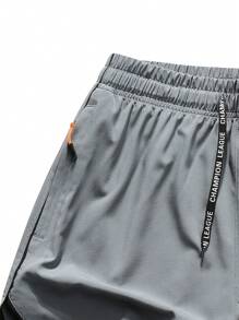 3 英寸男士户外运动跑步短裤，夏季马拉松训练吸湿排汗仿丝衬里健身裤