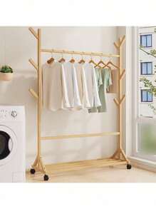 Multifuncional Perchero De Pie Con Ruedas Para El Hogar 80cm