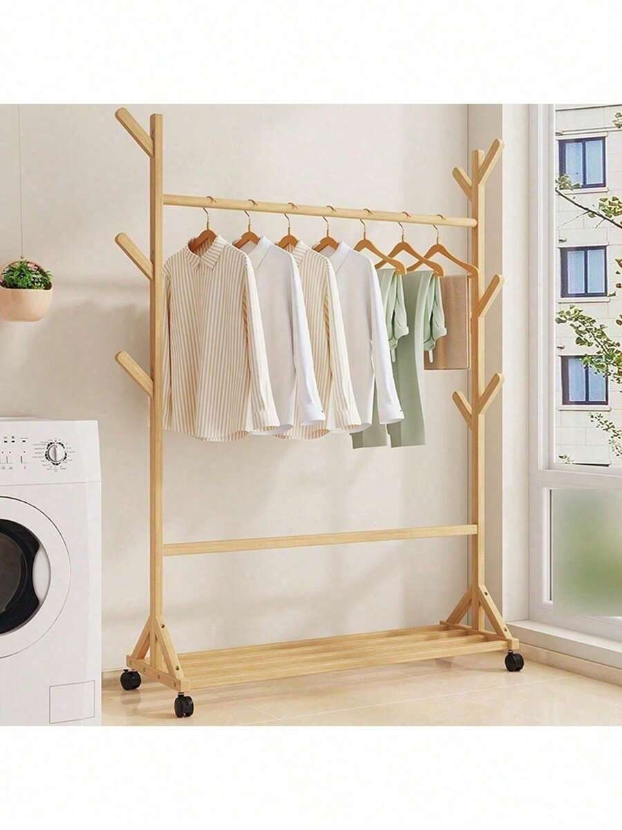 Multifuncional Perchero De Pie Con Ruedas Para El Hogar 80cm