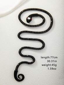 1 件黑蛇设计个性化夸张项链，女士时尚配饰，适合派对和宴会，是送给朋友的绝佳礼物
