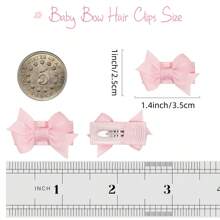 40PCS 1.4" Cute Mini Fashion Bow Snap Clip, Grosgrain Ribbon Bow Small Hair Clip For Baby Girls