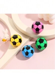1pc Creative Cute Colorful Football Pencil Sharpener, Cartoon Design Single Hole Plastic Pencil Sharpener,Back To School - Multicolor - View 9
