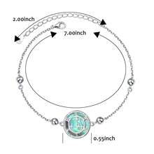 Sigil Of Lilith Abalone Shell Bead Chain Bracelet, 925 Sterling Silver, 7+2 Inches - Sigil Of Lilith - View 7