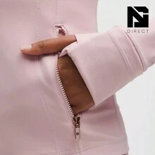 Lululemon Define Jacket Nulu Women's Lightweight, Full Zip Running Track Jacket-For Yoga Gym Running-Sweat-Wicking-Yoga-All Seasons Sport-Spring/Summer-Autumn/Winter-Mother's Day Gifts-Father's Day Gift - Pink Haze/Rose Gold - 查看 5
