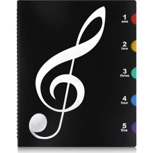 A4 Music Folder/10 Pages (20 Sides), Writable Chorus Folder, Sheet Music Folder, Piano Performance Demonstration Folder, Blank Plastic Concert Chorus Folder