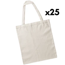 25 Bolsas Ecológicas Tote Bag Manta Cruda 100% algodón, Bolsa de regalo para personalizar, Bolsa para serigrafia, Bolsa Ecologica, Bolsa de publicidad, Paquete de bolsas promocionales, Bolsas para accesorios, Bolsas para supermercado, Bolsa reutilizable, Bolsa de compras, Bolsa de playa, Bolsa para eventos, Bolsa para festivales, Bolsa de almacenamiento, Bolsa hecha en México - Beis - Ver 1