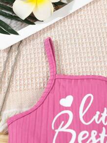 2pcs/Set Girls Casual Sleeveless Jumpsuit, Summer - Multicolor - View 4