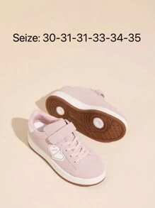 Zapatos planos de mujer de unicolor con parches y cordones, para uso casual diario - Rosa - Ver 2