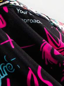 5pcs/Pack Men's Graffiti Pattern Comfortable Breathable Short Briefs Underwear