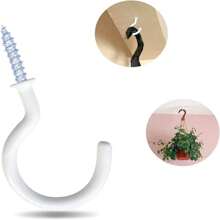 3~10pcs Vinyl Coated Ceiling Hooks,Screw-In Mug Hooks,Multi-Function Wall Hooks Kitchen Hooks Cup Hooks For Indoors Outdoors ( 1-1/4 Inch) - Multicolor - View 3