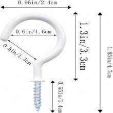 3~10pcs Vinyl Coated Ceiling Hooks,Screw-In Mug Hooks,Multi-Function Wall Hooks Kitchen Hooks Cup Hooks For Indoors Outdoors ( 1-1/4 Inch) - Multicolor - View 4