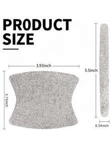 8入組鑲嵌鑽石汽車門把碗貼紙，車身保護膜門把手保護貼紙，汽車裝飾貼紙 - 彩色 - 查看 3