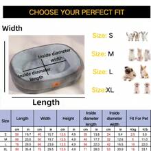 1个椭圆形毛绒宠物床，可水洗多功能犬猫床，保暖加厚防潮柔软透气，适合小型/中型/大型宠物，四季皆宜 - 彩色 - 查看 3