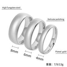 4pcs Stainless Steel Couple Rings, 4mm/6mm/8mm Diameter 1.8cm, Suitable For Valentine's Day Gifts,Mom,Mother,Mother's Day,Gift