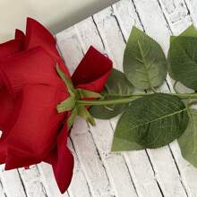 1pc Handcrafted 12.99" Diameter Giant Rose, 49.6" Length, Velvet Material Faux Rose Flower Bouquet, Wedding Decor, Photography Prop,Halloween Decor Home Decor Halloween Decor Fall Decor Room Decor