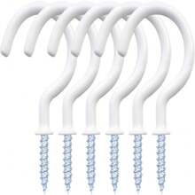 3~10pcs Vinyl Coated Ceiling Hooks,Screw-In Mug Hooks,Multi-Function Wall Hooks Kitchen Hooks Cup Hooks For Indoors Outdoors ( 1-1/4 Inch) - Multicolor - View 5