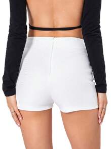 Women's Sparkly Rhinestone Shorts - High Waist Shiny Glitter Short Pants For Beach, Nightclub  Streetwear  Summer Party Shorts - 白色 - 查看 10