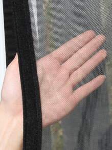 1 paquete de Malla antimosquitos autoadhesiva gris - Diseño de malla clásico, rectangular invisible, reutilizable y lavable, protección contra insectos y moscas para uso en verano