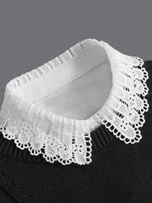 1pc Fake Collar Lace Detachable Dickey Collar Shirt Half Shirt Artificial Fake Collar
