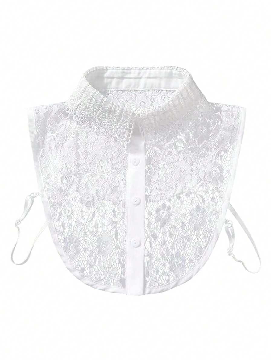 1pc Fake Collar Lace Detachable Dickey Collar Shirt Half Shirt Artificial Fake Collar