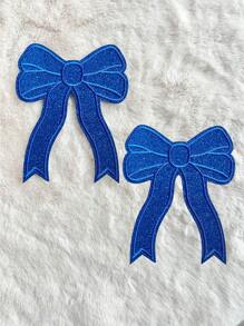 彩色闪光刺绣熨烫蝴蝶结补丁，情人节闪亮蝴蝶结补丁，适用于卡车司机帽、牛仔裤、衬衫、夹克和包包，可爱的 DIY 服装配饰装饰补丁