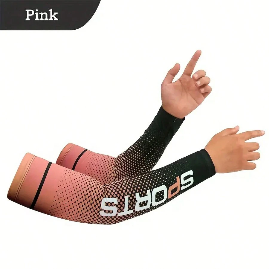 1 Pair Summer Outdoor Breathable Arm Sleeves, UV Protection Suitable For Cycling